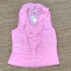Pink Linen Blouse